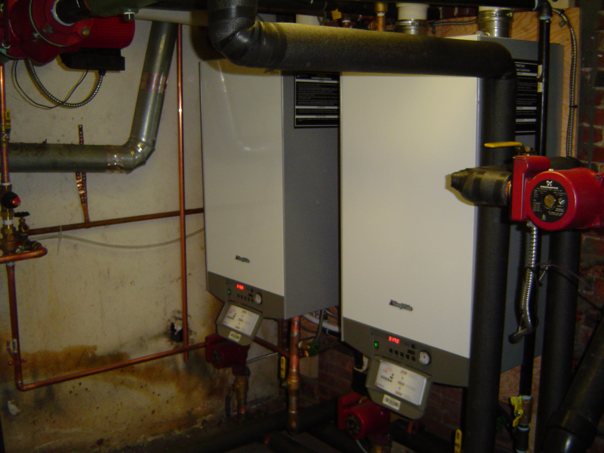 Newly installed Triangle Tube Prestige boilers